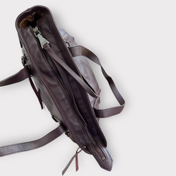 Aimee Kestenberg Leather City Slicker Tote  Handbag Burgundy Merlot NWOT - Picture 10 of 12